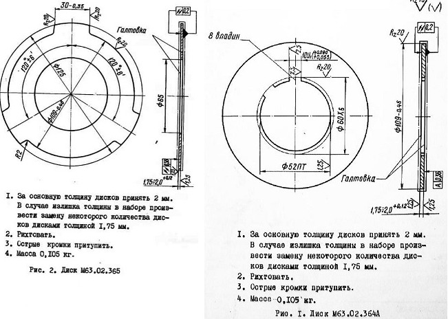 диск фрикционный 1м63